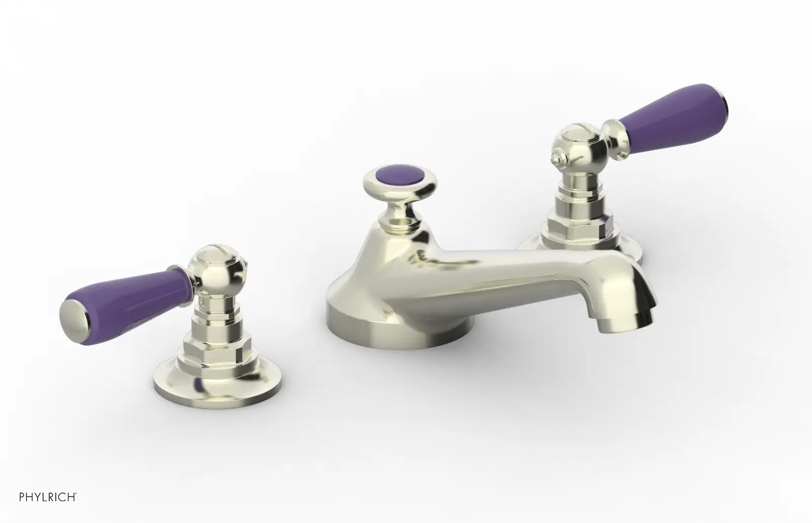 Phylrich Jamestown Low Spout Widespread Faucet with Lever Handle by Phylrich