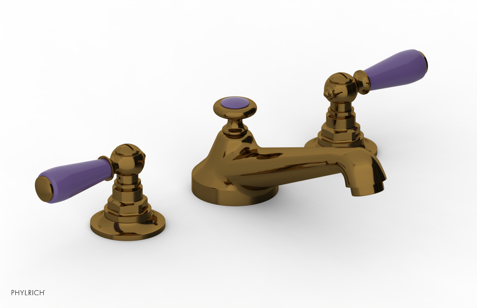 Phylrich Jamestown Low Spout Widespread Faucet with Lever Handle by Phylrich