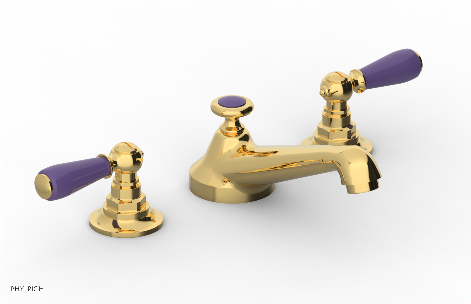 Phylrich Jamestown Low Spout Widespread Faucet with Lever Handle by Phylrich