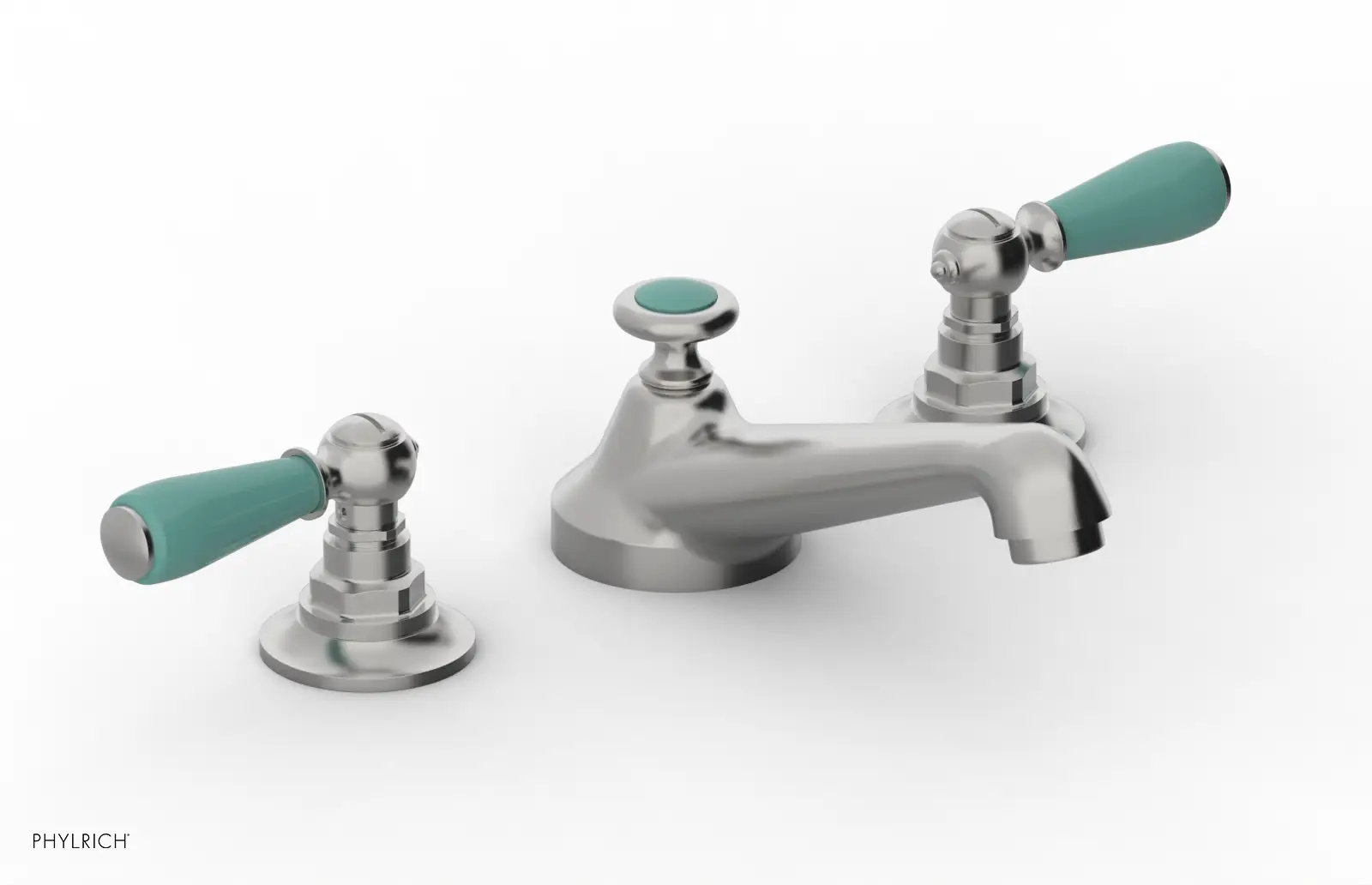 Phylrich Jamestown Low Spout Widespread Faucet with Lever Handle by Phylrich