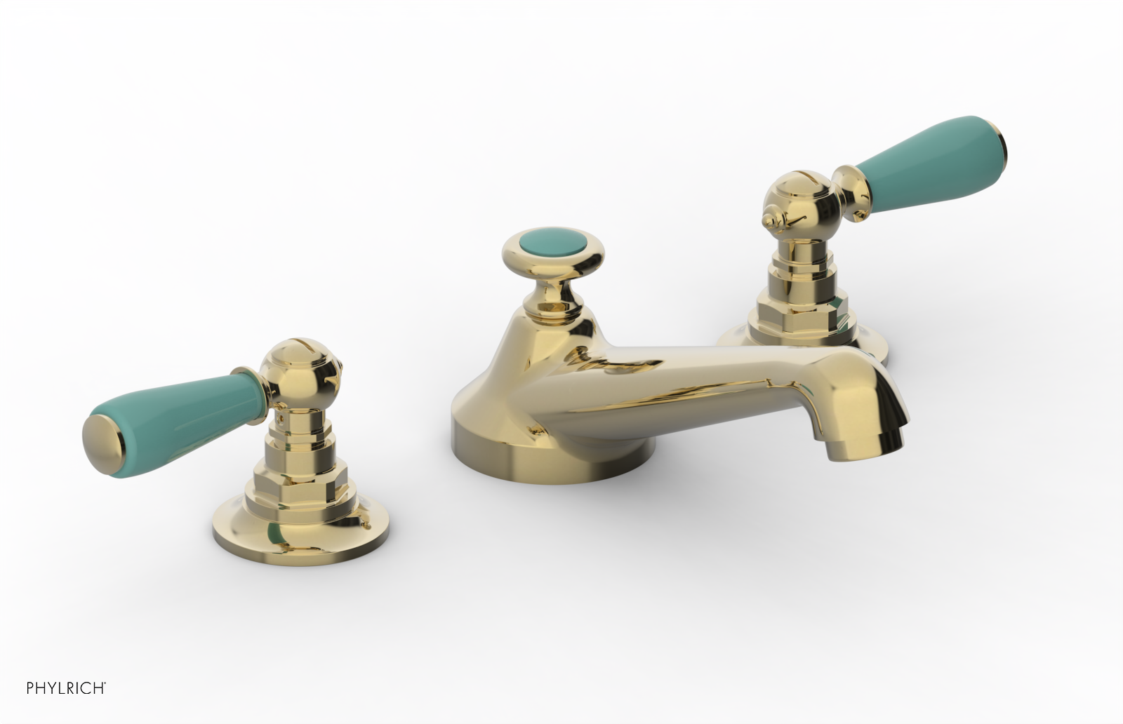Phylrich Jamestown Low Spout Widespread Faucet with Lever Handle by Phylrich