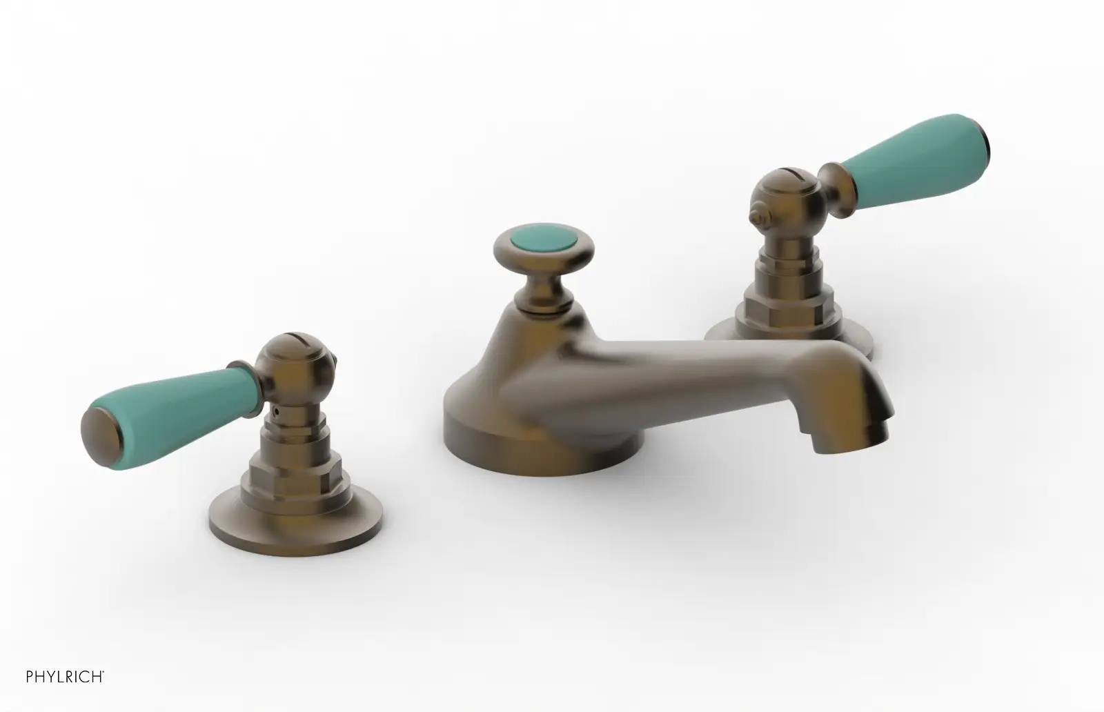 Phylrich Jamestown Low Spout Widespread Faucet with Lever Handle by Phylrich
