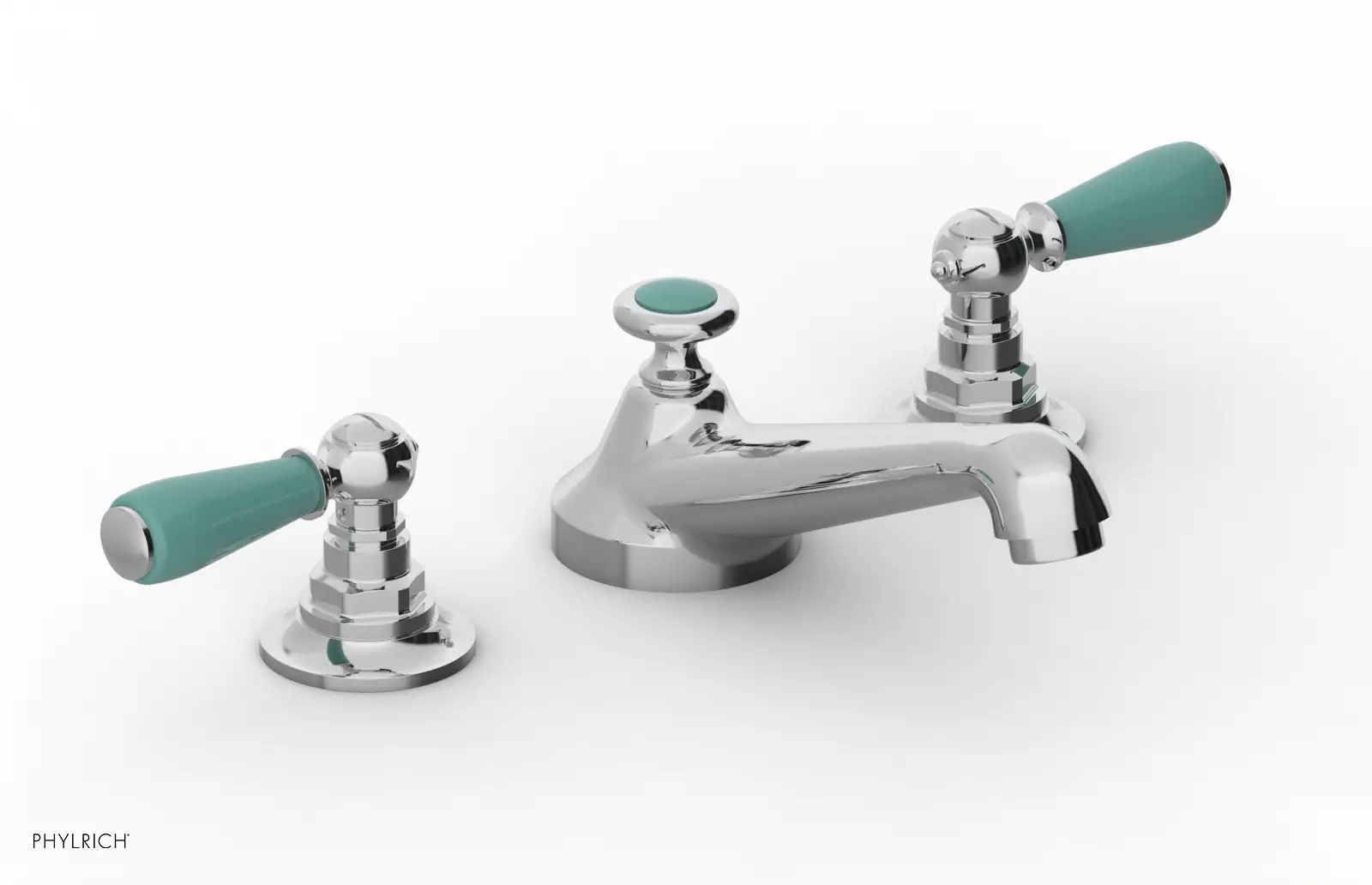 Phylrich Jamestown Low Spout Widespread Faucet with Lever Handle by Phylrich