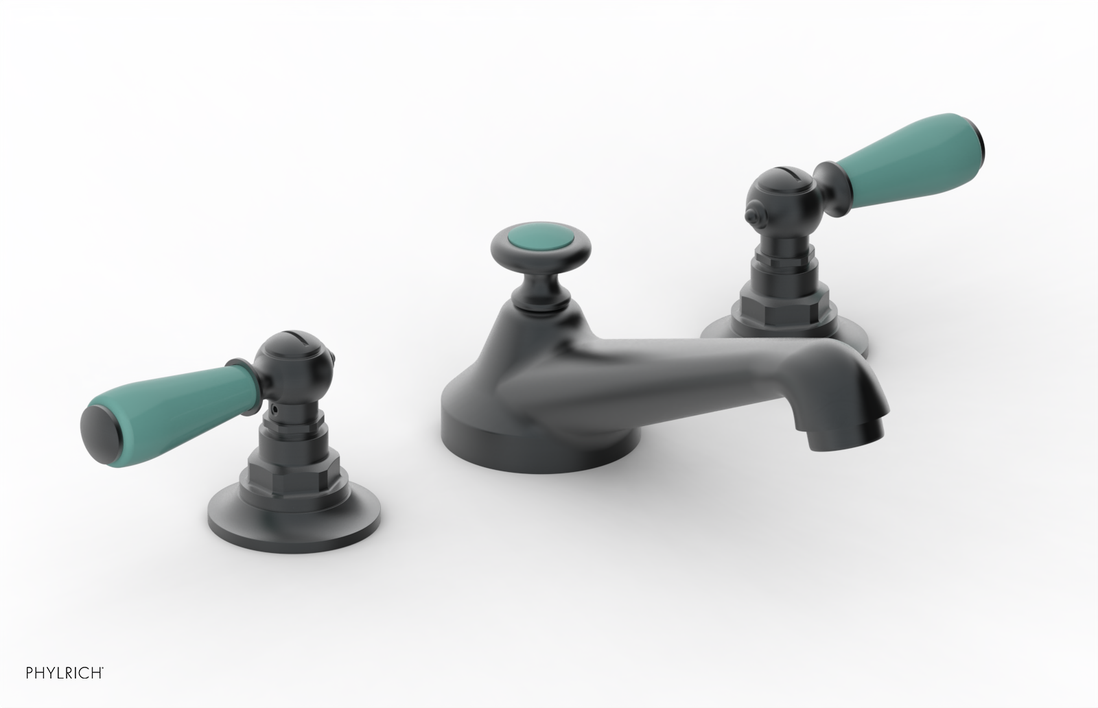 Phylrich Jamestown Low Spout Widespread Faucet with Lever Handle by Phylrich