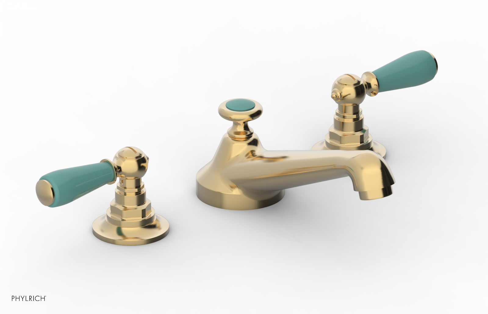 Phylrich Jamestown Low Spout Widespread Faucet with Lever Handle by Phylrich