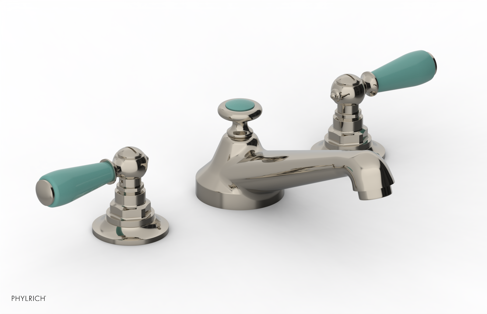 Phylrich Jamestown Low Spout Widespread Faucet with Lever Handle by Phylrich