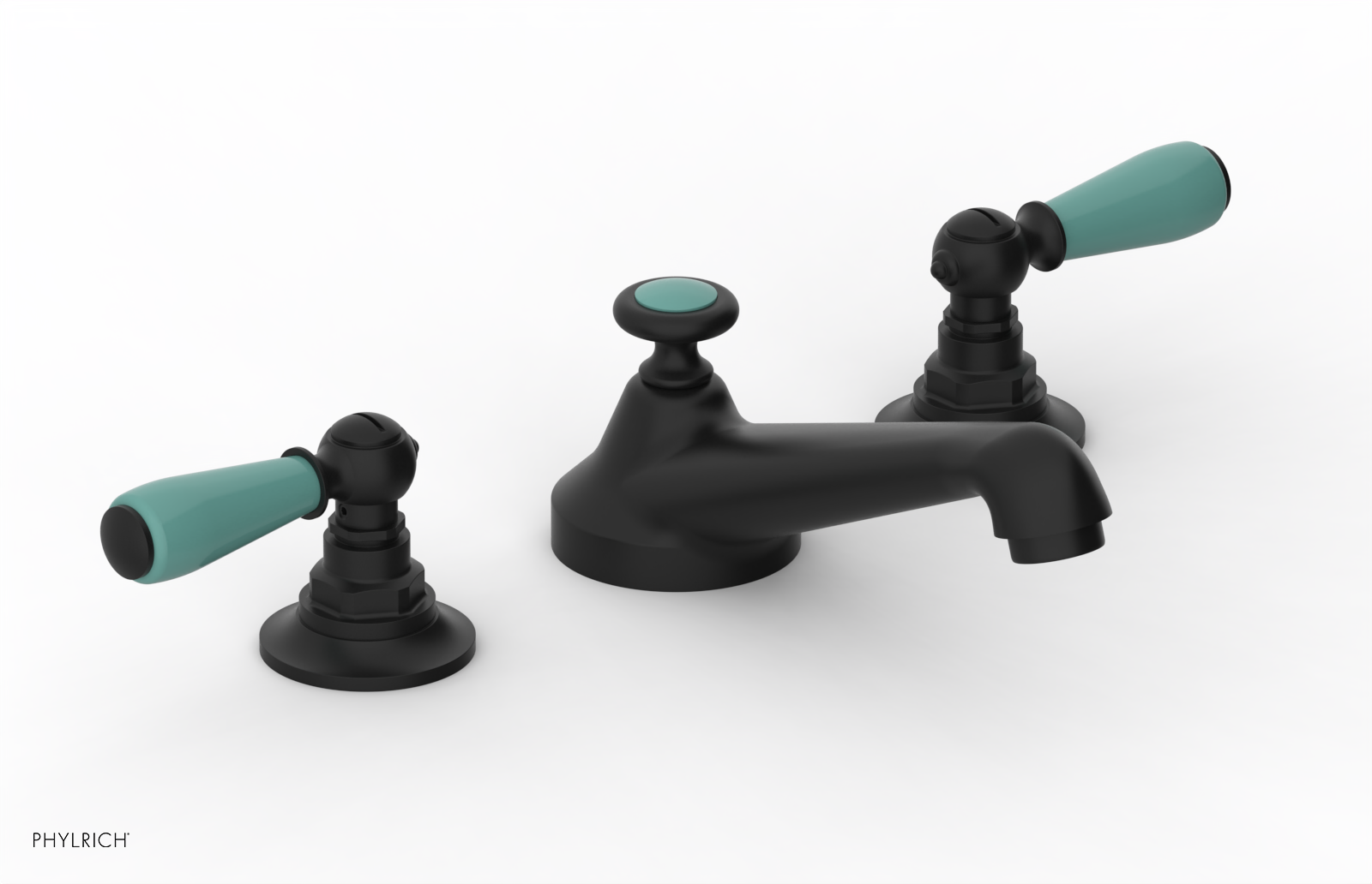 Phylrich Jamestown Low Spout Widespread Faucet with Lever Handle