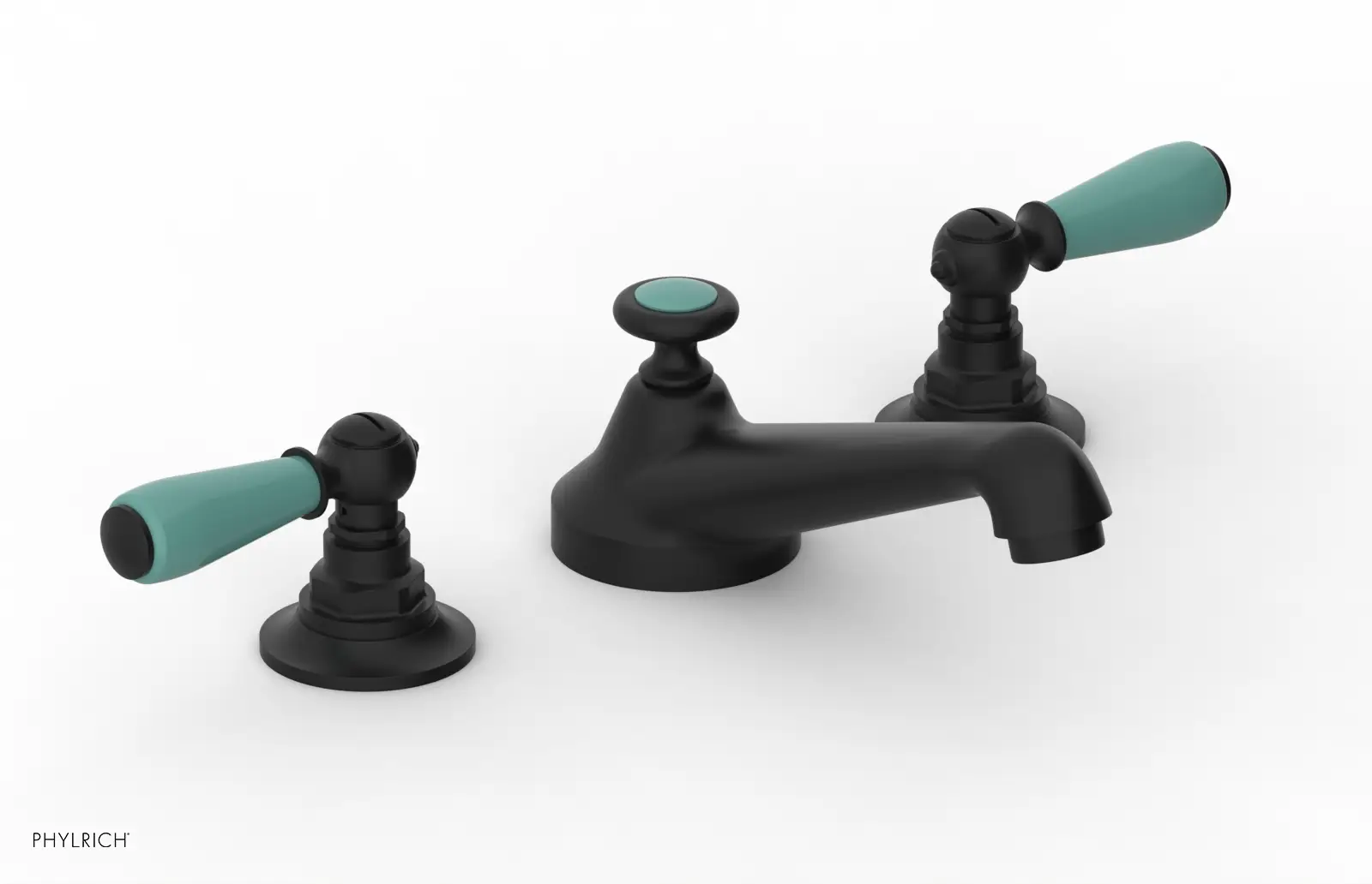 Phylrich Jamestown Low Spout Widespread Faucet with Lever Handle by Phylrich