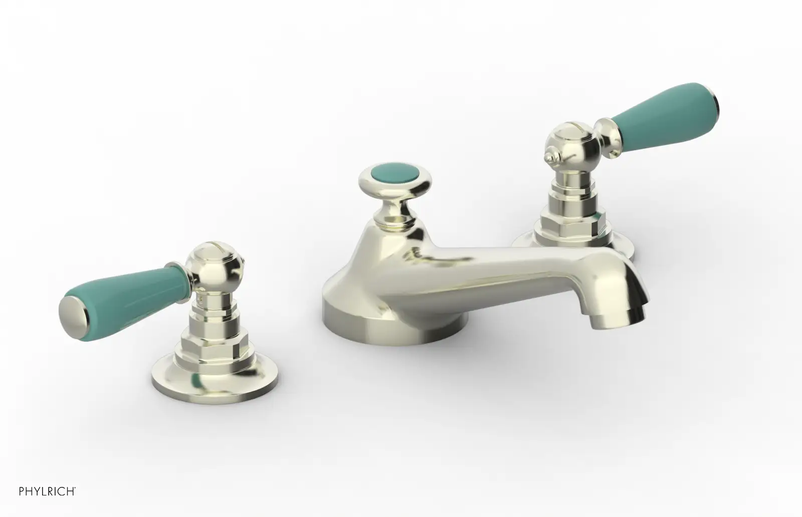 Phylrich Jamestown Low Spout Widespread Faucet with Lever Handle by Phylrich