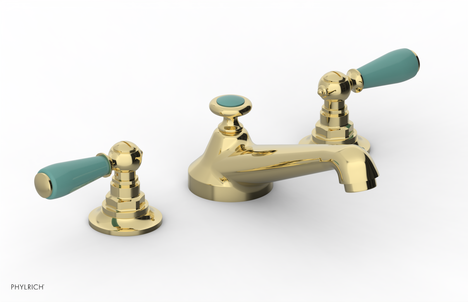 Phylrich Jamestown Low Spout Widespread Faucet with Lever Handle by Phylrich