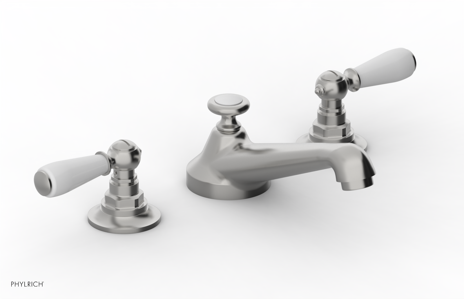 Phylrich Jamestown Low Spout Widespread Faucet with Lever Handle