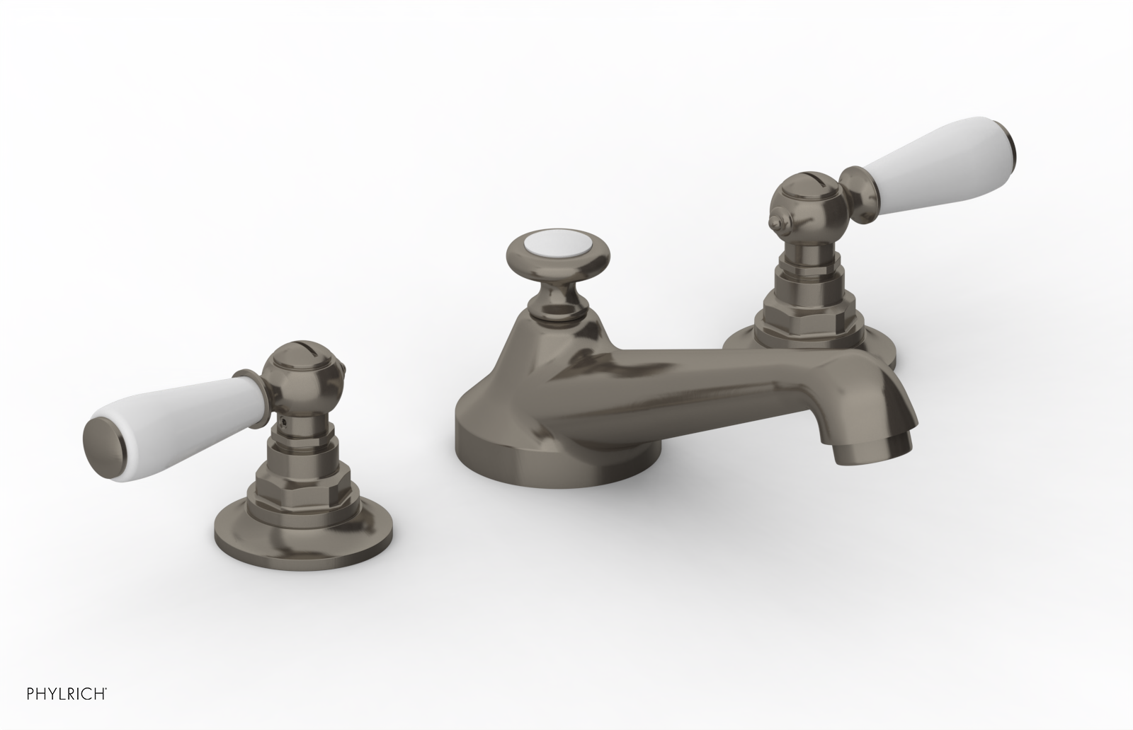 Phylrich Jamestown Low Spout Widespread Faucet with Lever Handle