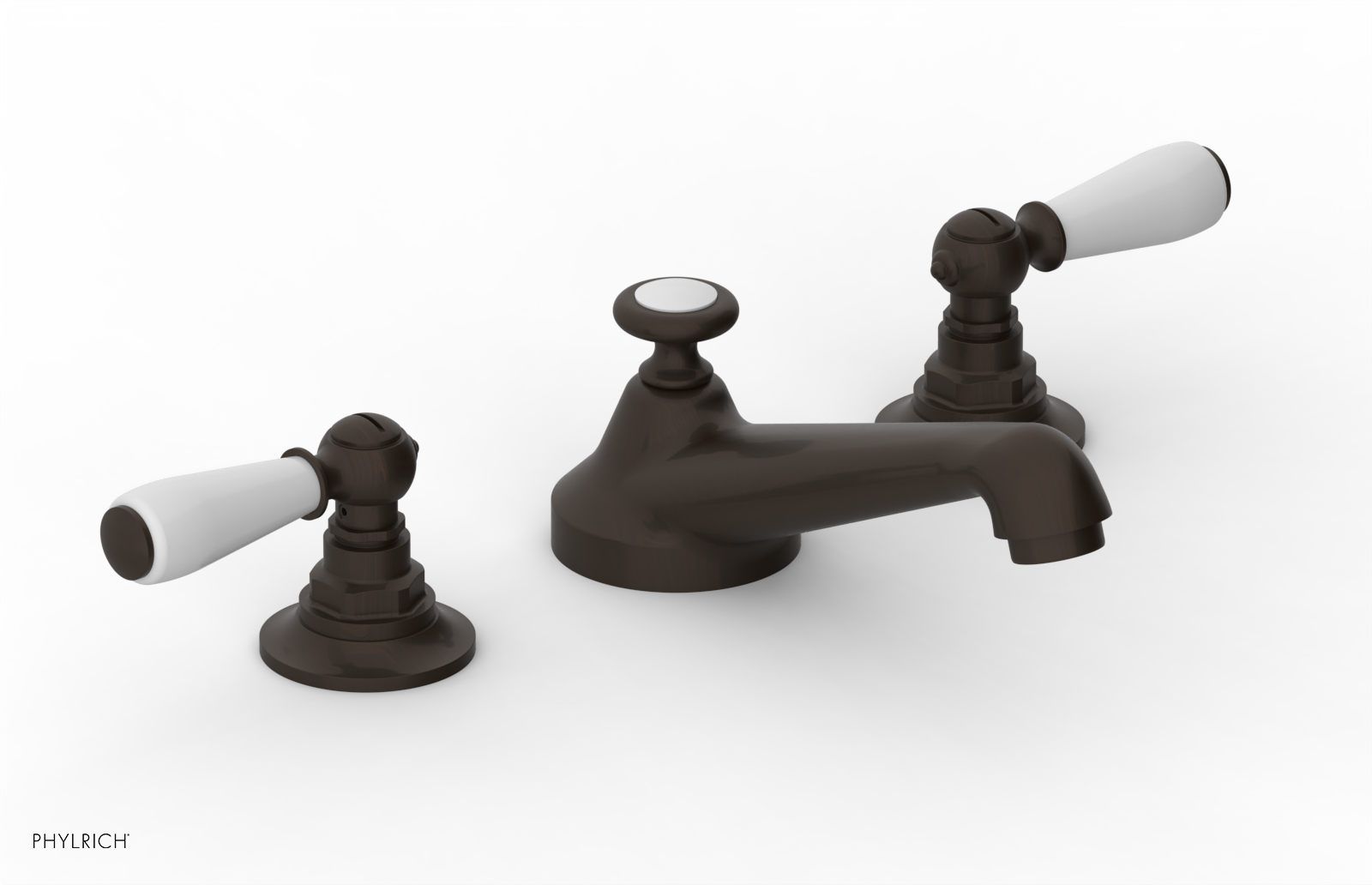 Phylrich Jamestown Low Spout Widespread Faucet with Lever Handle by Phylrich