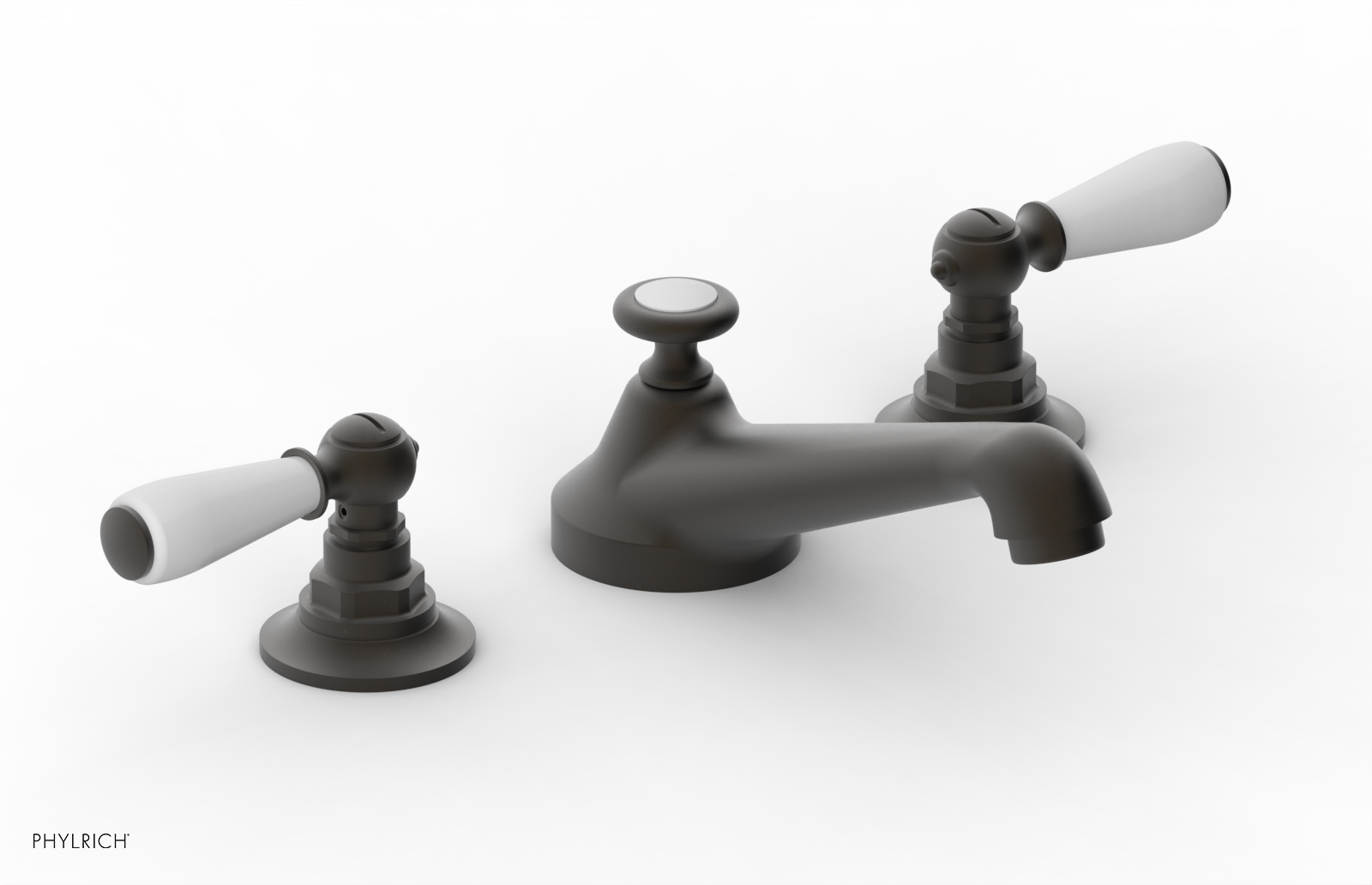 Phylrich Jamestown Low Spout Widespread Faucet with Lever Handle