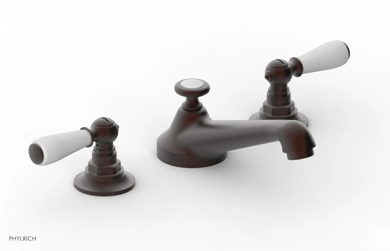 Phylrich Jamestown Low Spout Widespread Faucet with Lever Handle by Phylrich