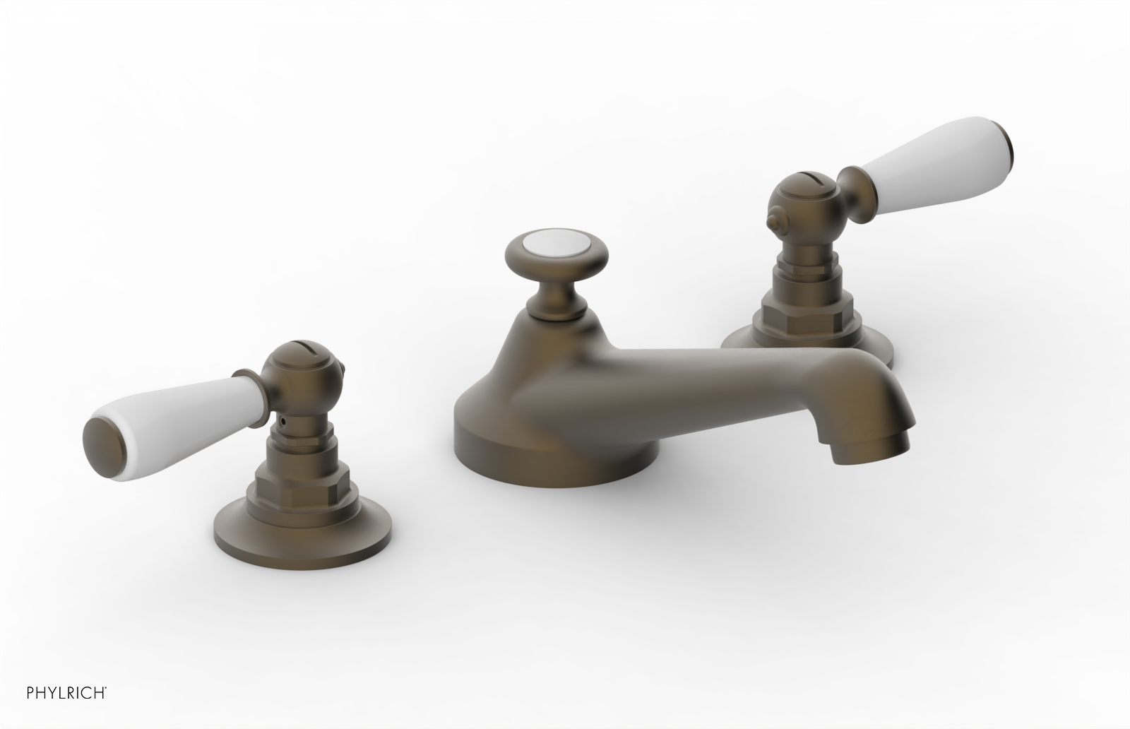 Phylrich Jamestown Low Spout Widespread Faucet with Lever Handle