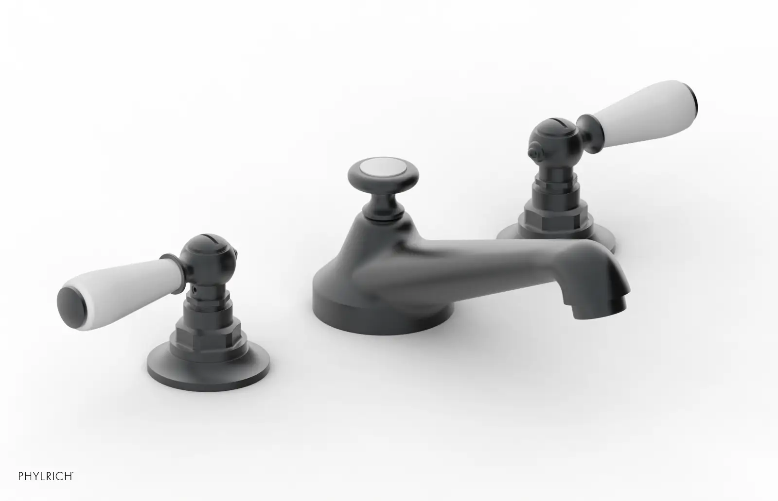 Phylrich Jamestown Low Spout Widespread Faucet with Lever Handle by Phylrich
