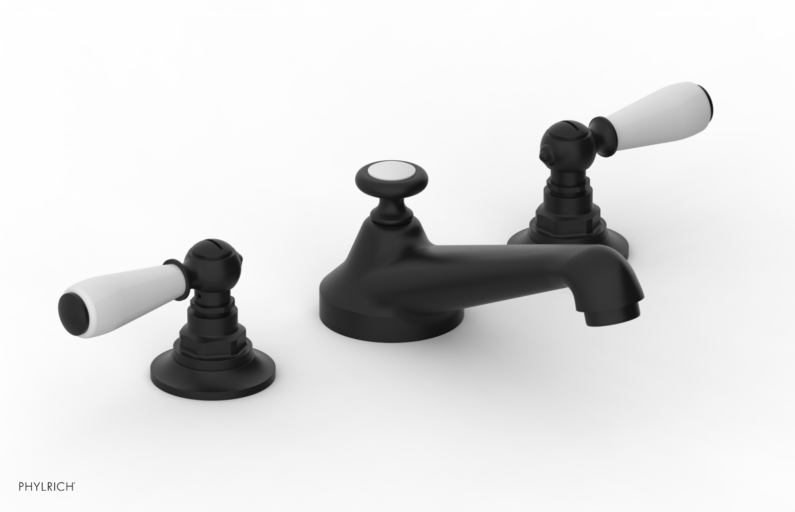 Phylrich Jamestown Low Spout Widespread Faucet with Lever Handle by Phylrich