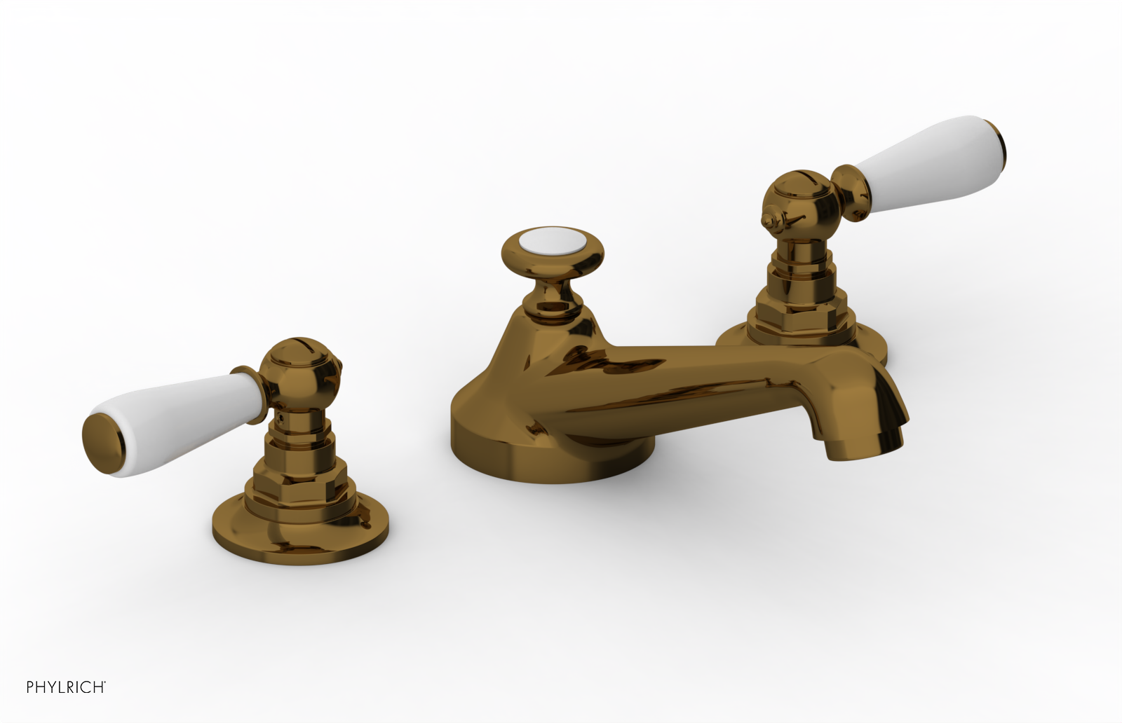 Phylrich Jamestown Low Spout Widespread Faucet with Lever Handle