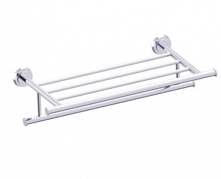 polished chrome towel bar