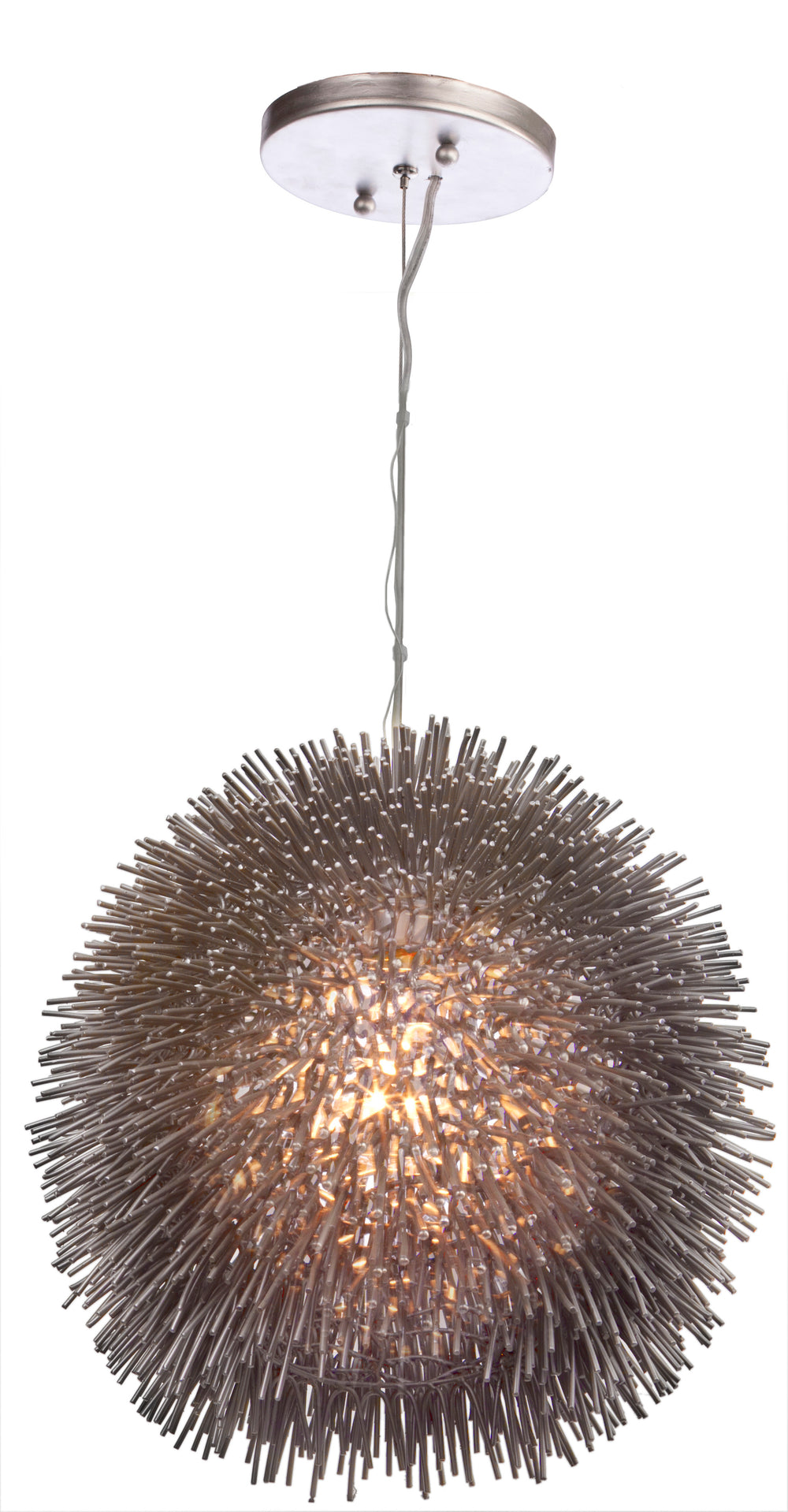 painted chrome pendant light
