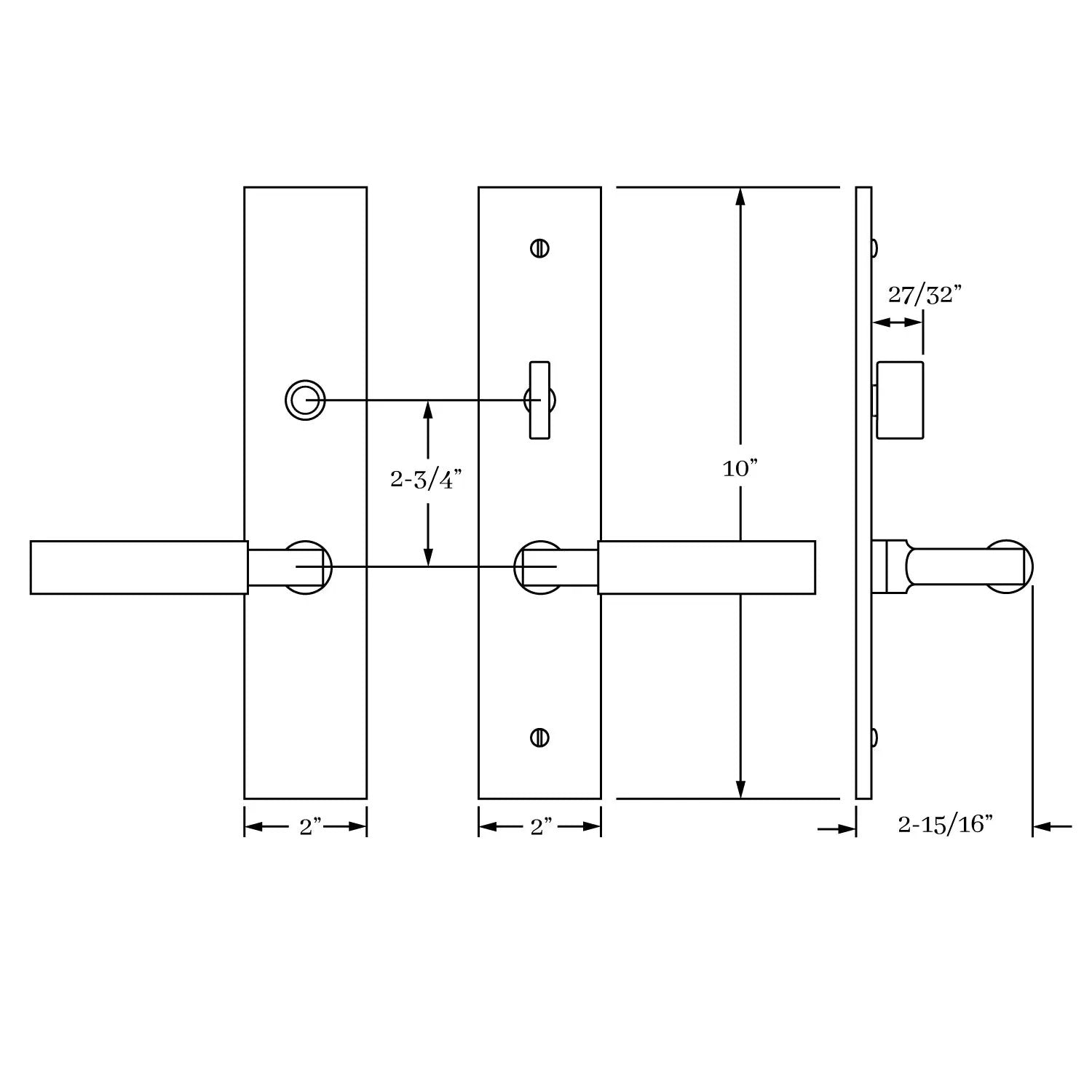 interior lever set
