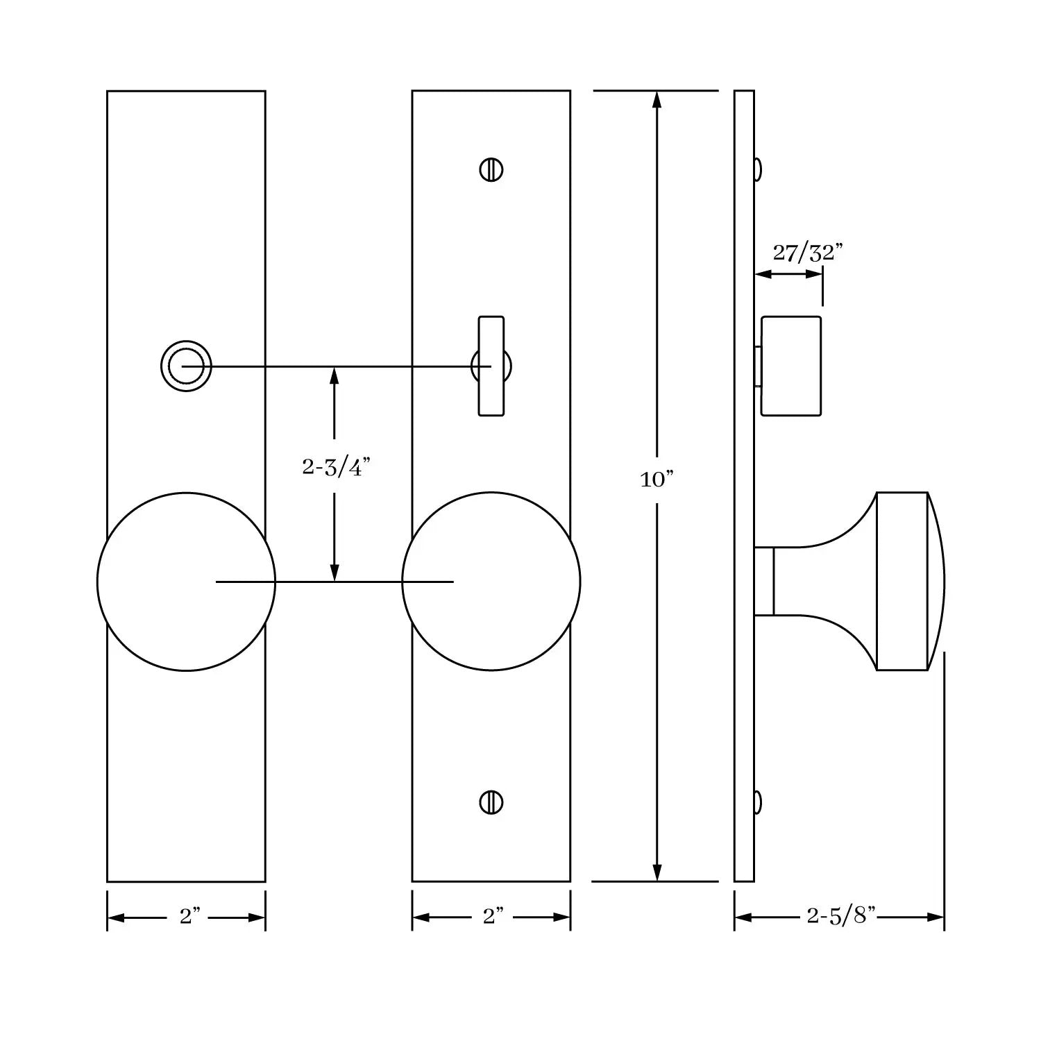 interior knob set