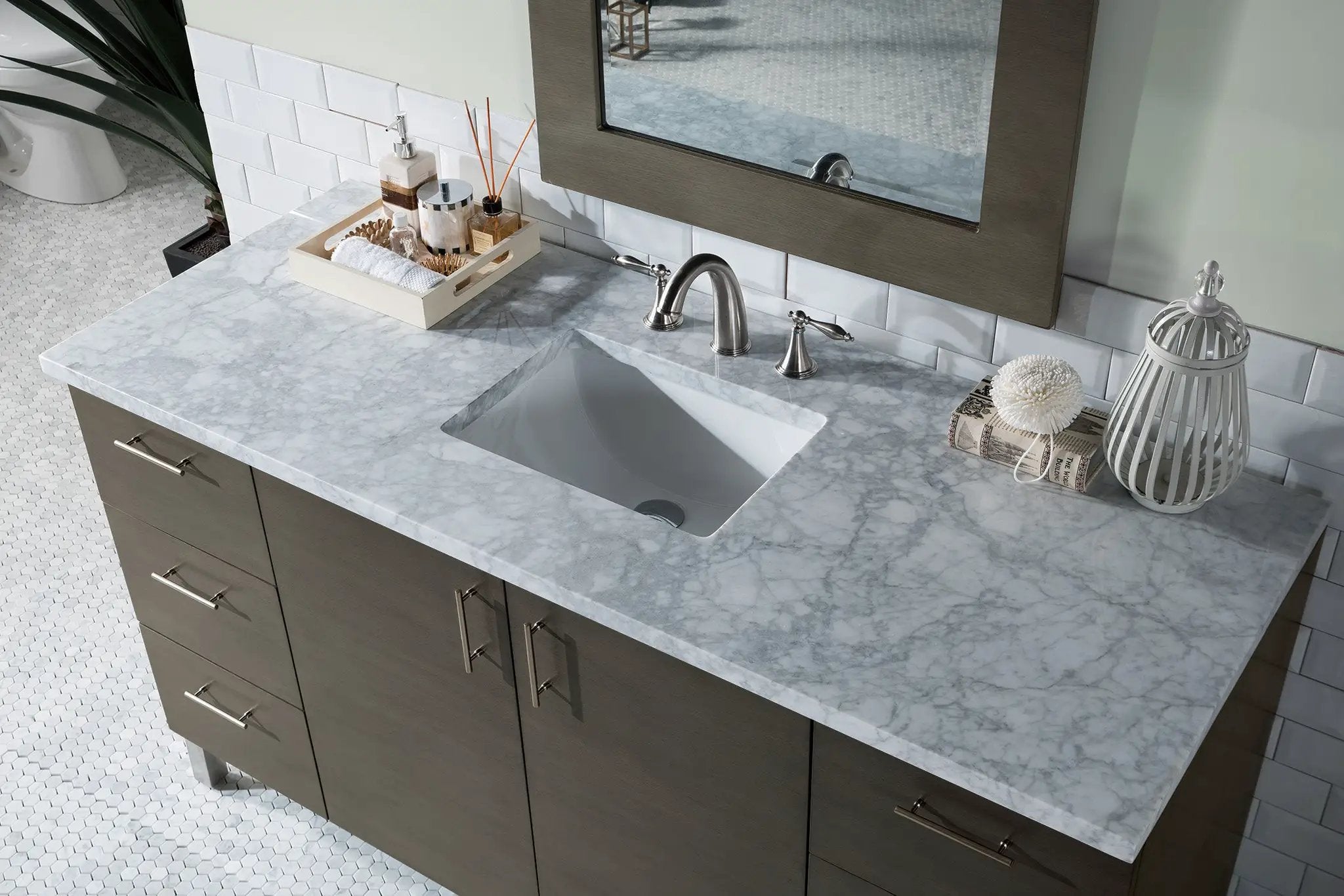 silver oak vanity