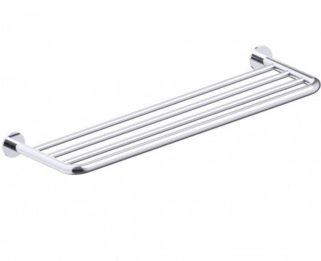 polished chrome towel rack