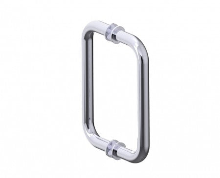 polished chrome door handle