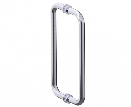 polished chrome door handle