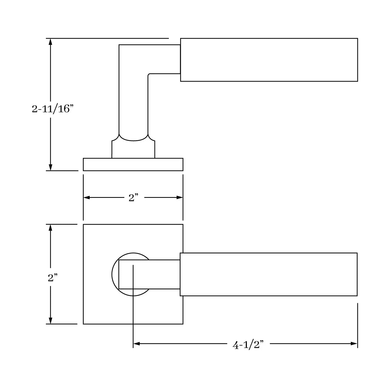 interior lever mortise set