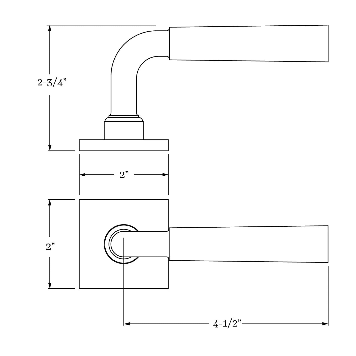 interior lever mortise set