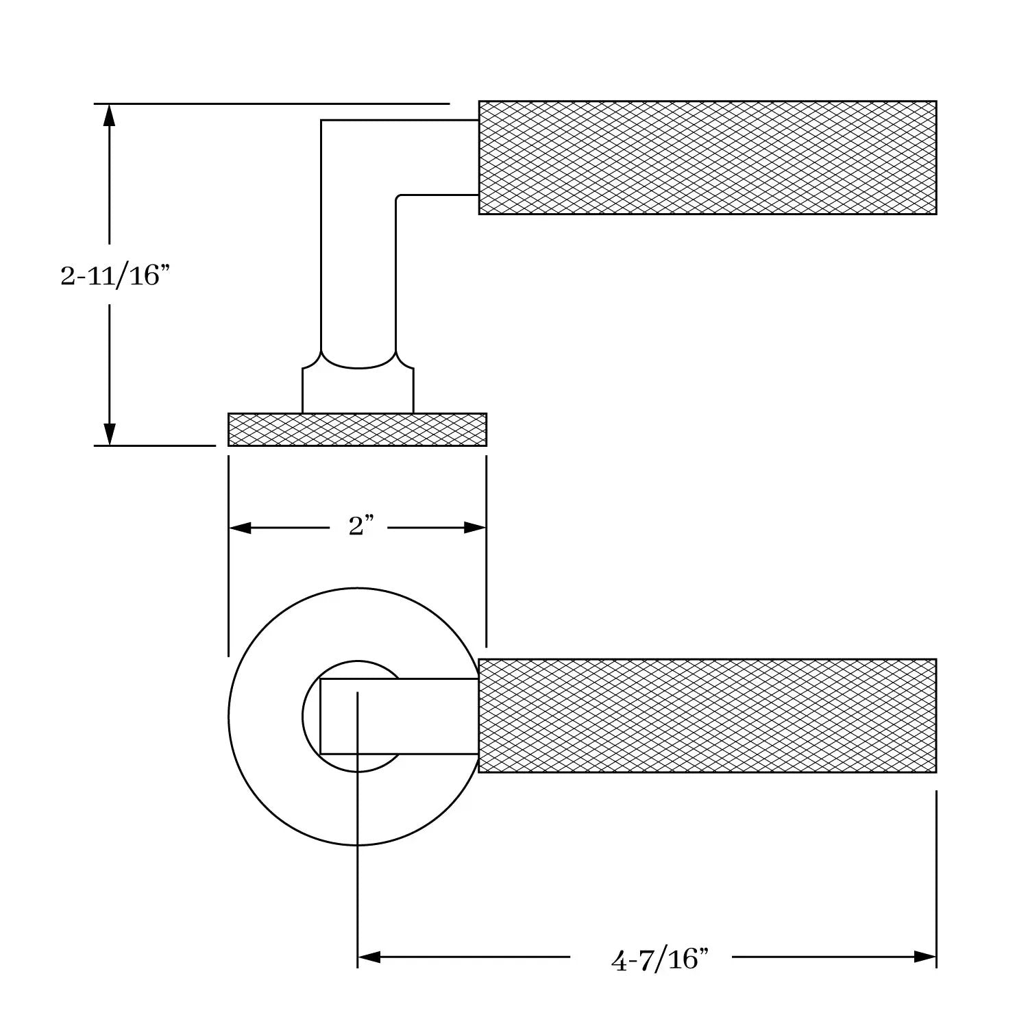 interior lever mortise set