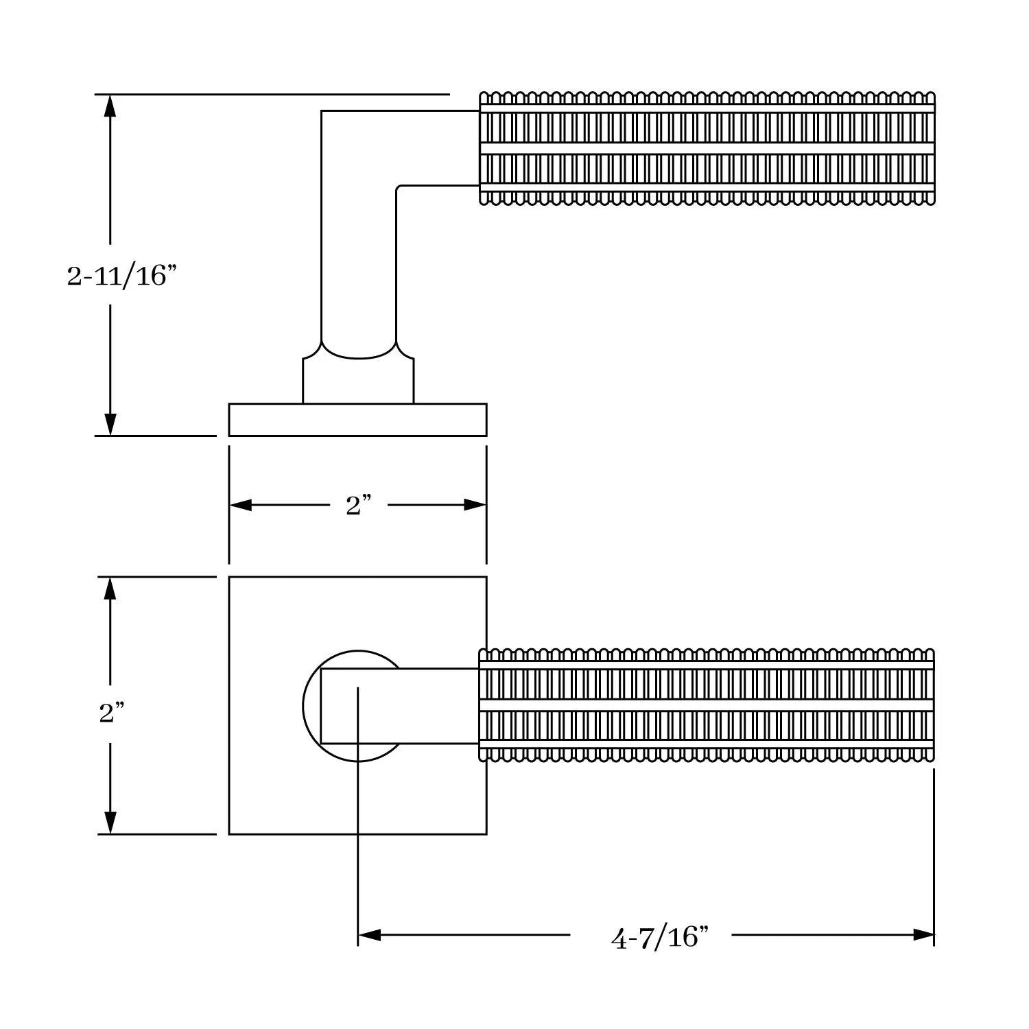 interior lever mortise set