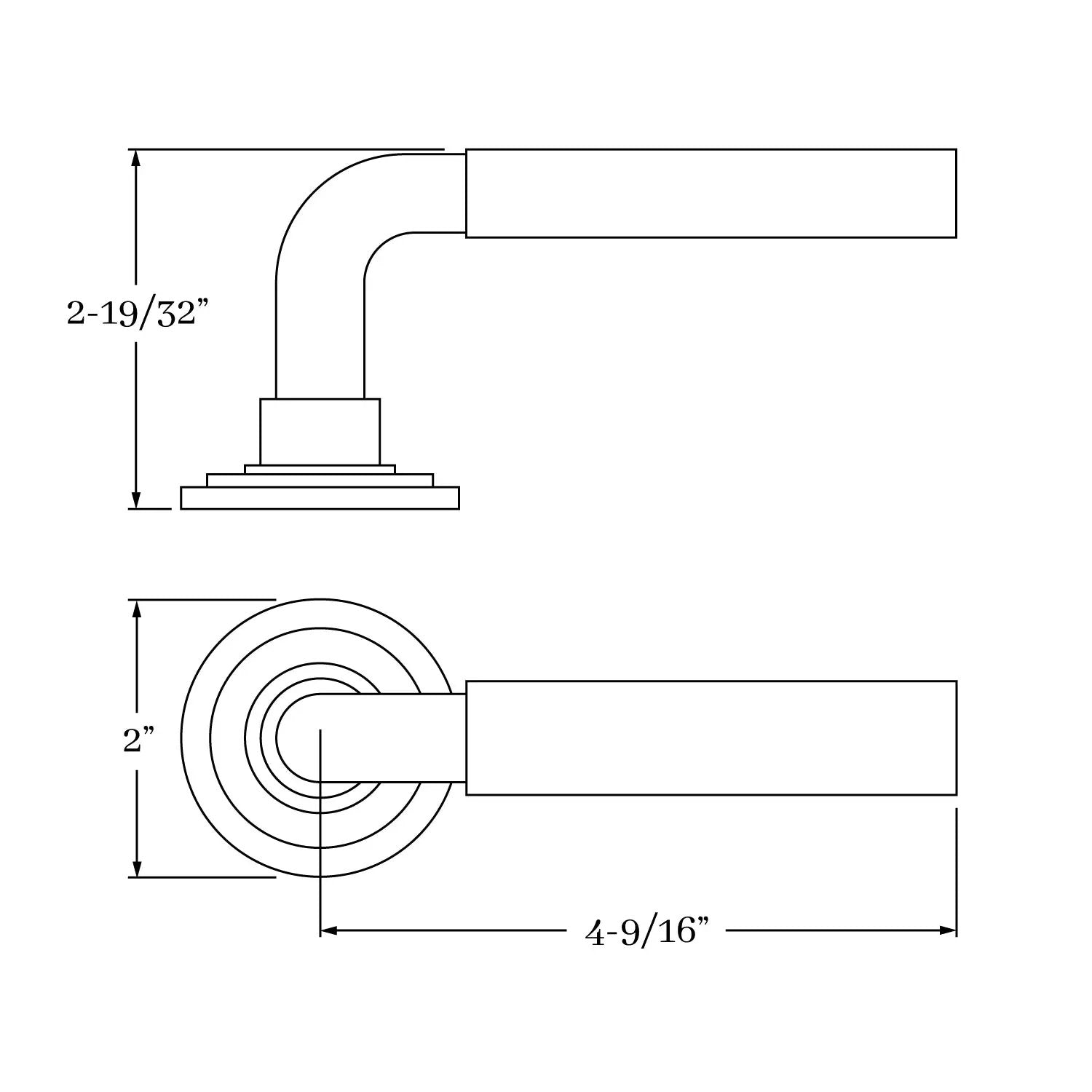 interior lever mortise set