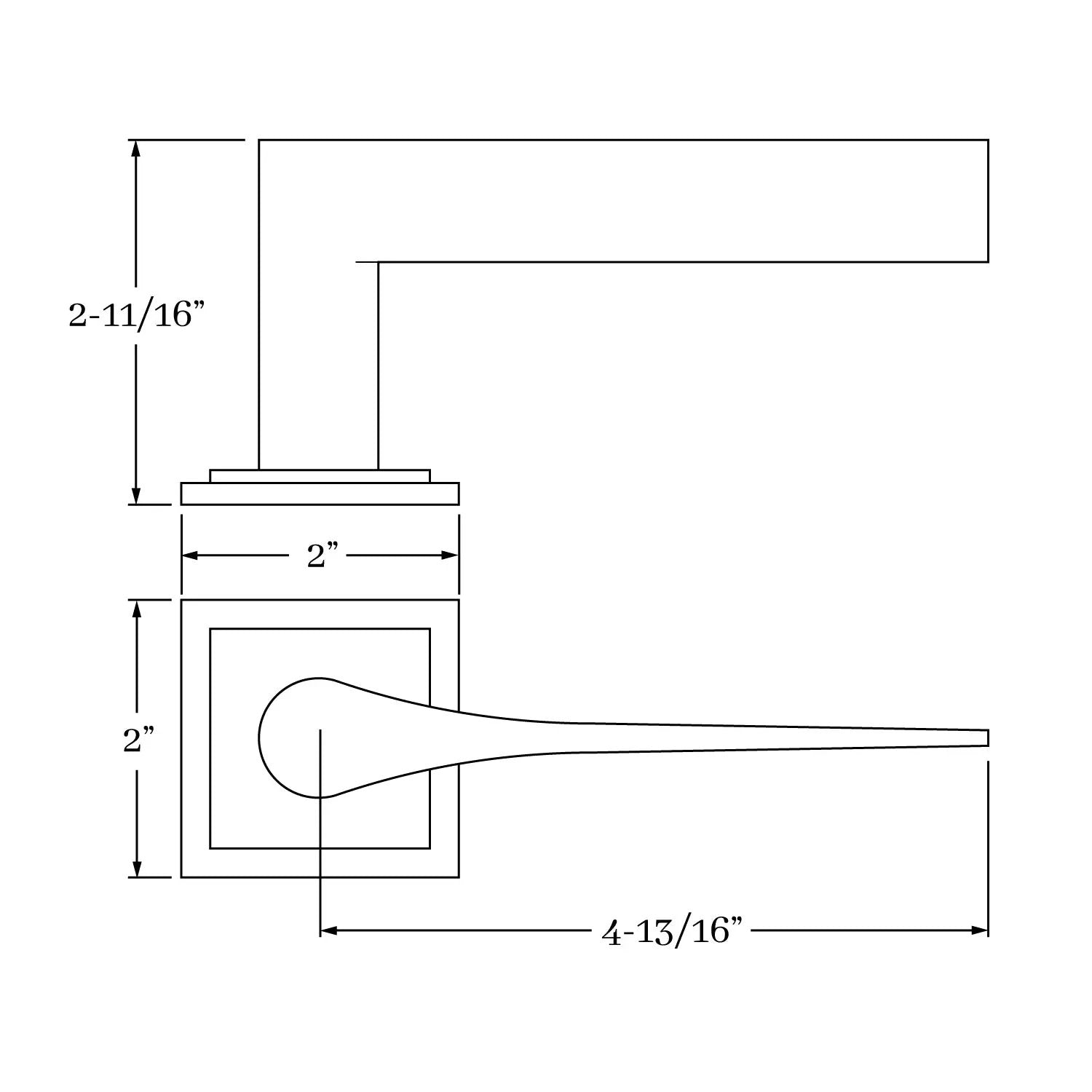 interior lever mortise set