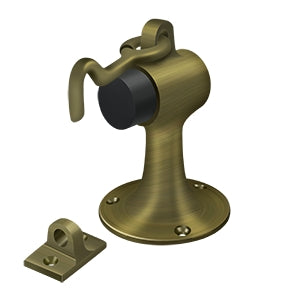 Deltana Solid Brass Floor Mount Bumper with Holder