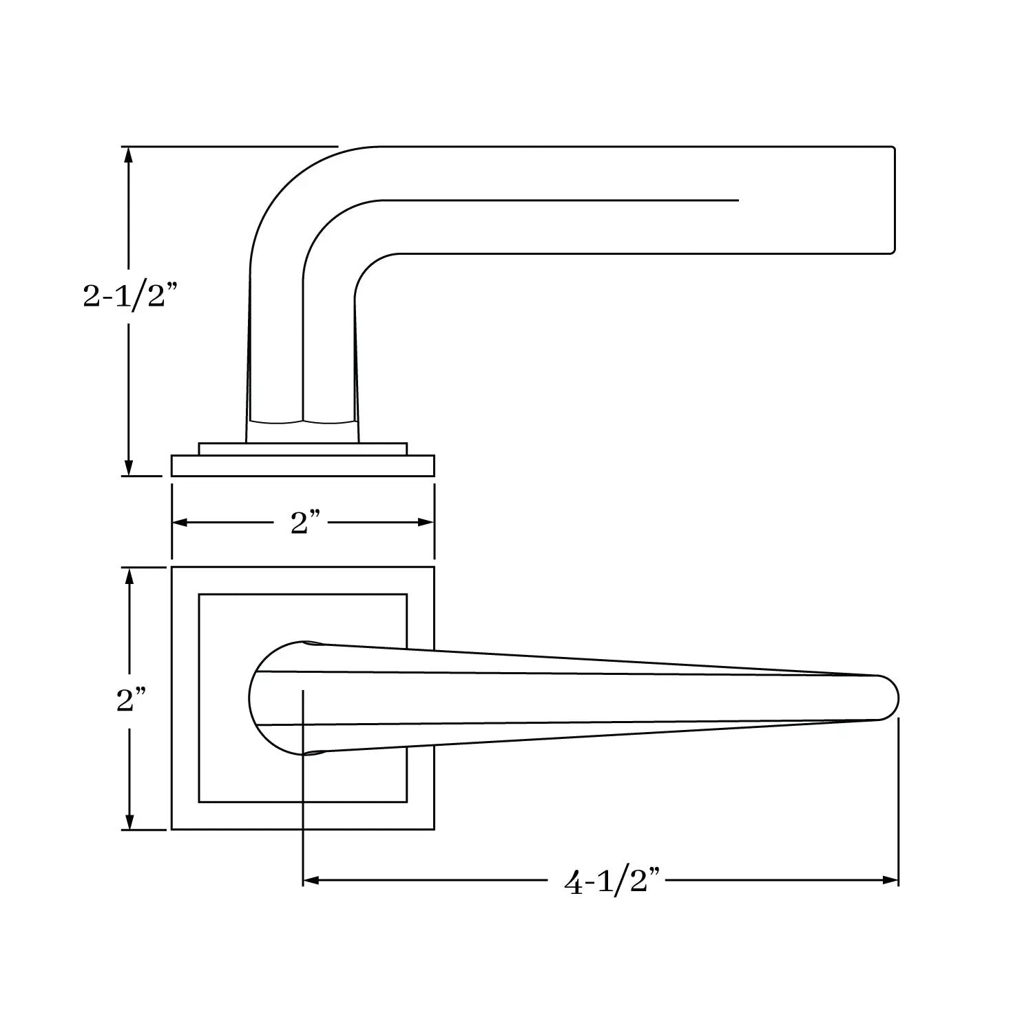 interior lever mortise set