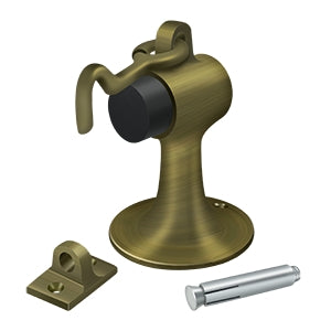 Deltana Solid Brass Cement Floor Mount Bumper with Holder