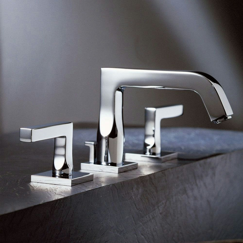 chrome polished faucet