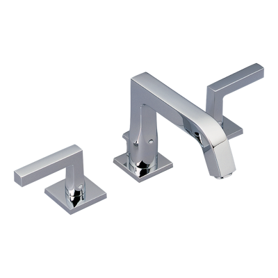 chrome polished faucet