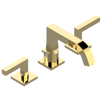 THG Paris Beluga with Lever Handles Widespread Lavatory Set with Drain