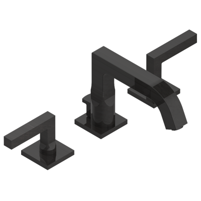 THG Paris Beluga with Lever Handles Widespread Lavatory Set with Drain