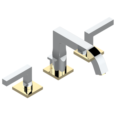 THG Paris Beluga with Lever Handles Widespread Lavatory Set with Drain