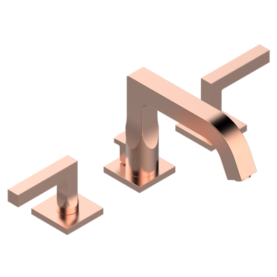 THG Paris Beluga with Lever Handles Widespread Lavatory Set with Drain