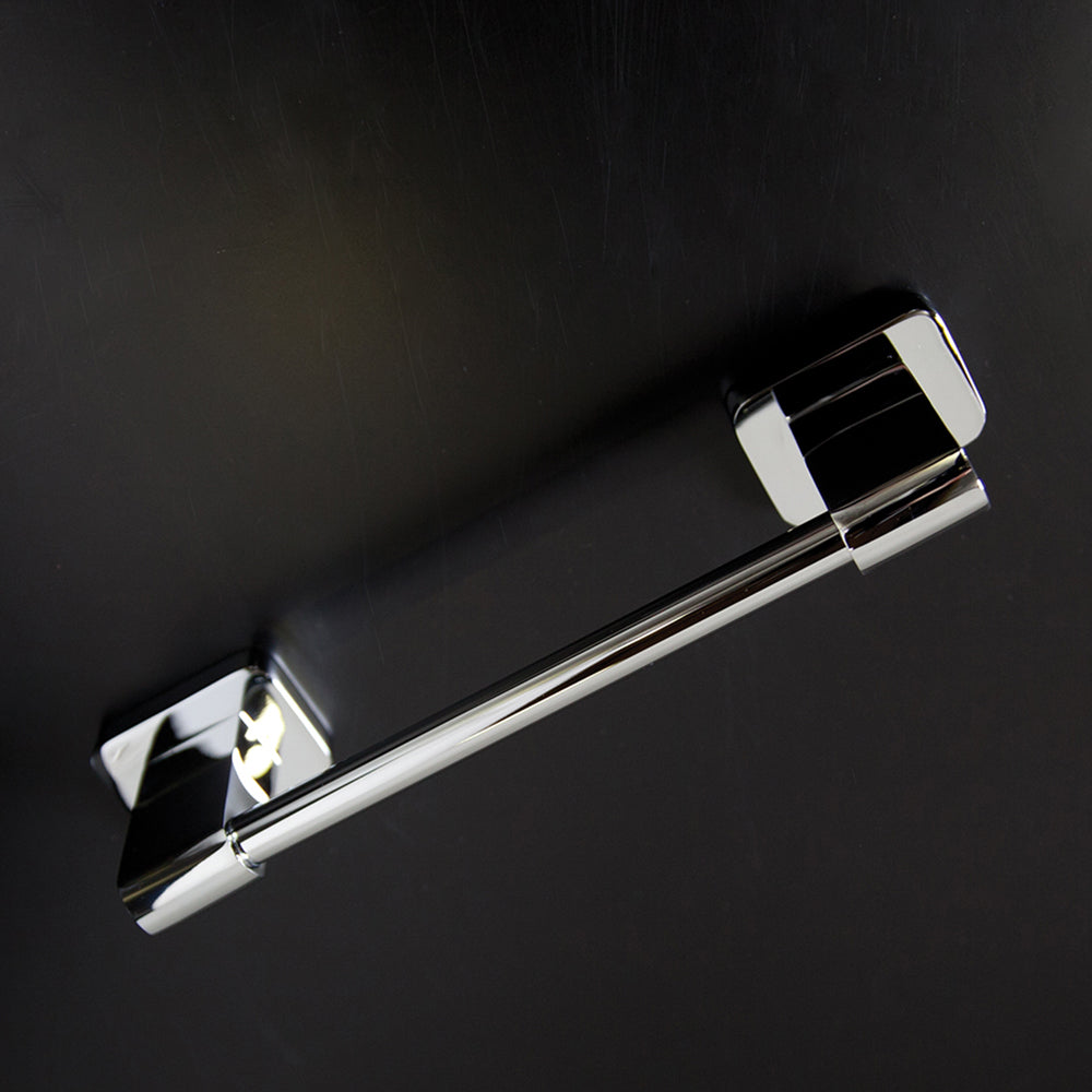 polished chrome towel bar