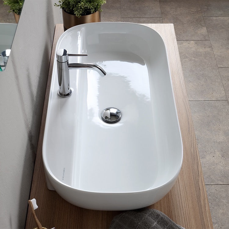 white bathroom sink