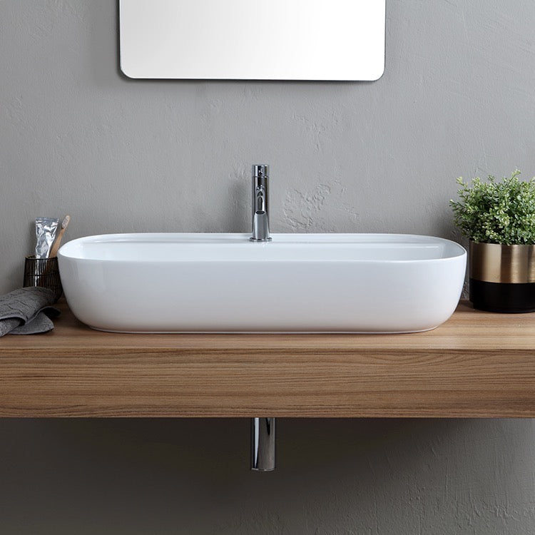 white bathroom sink