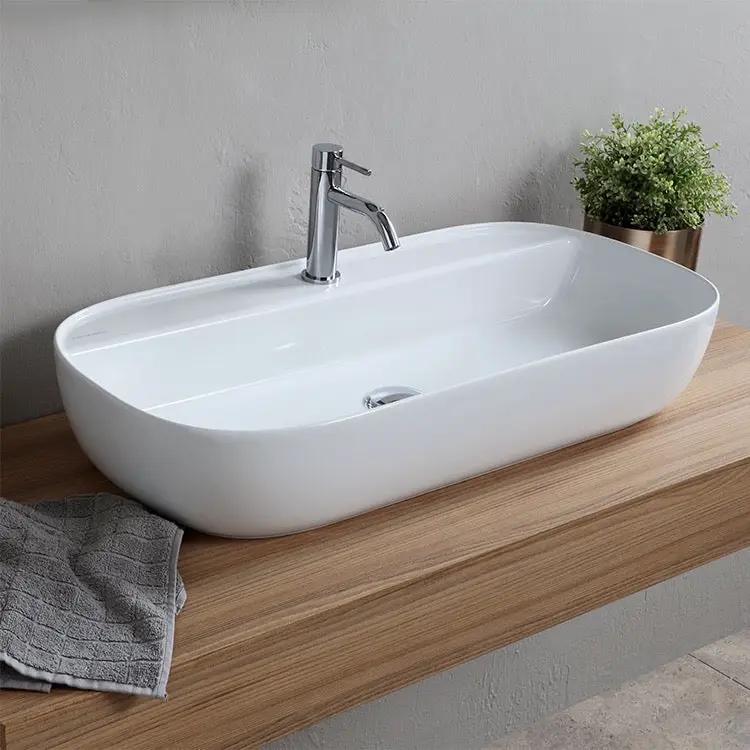 white bathroom sink